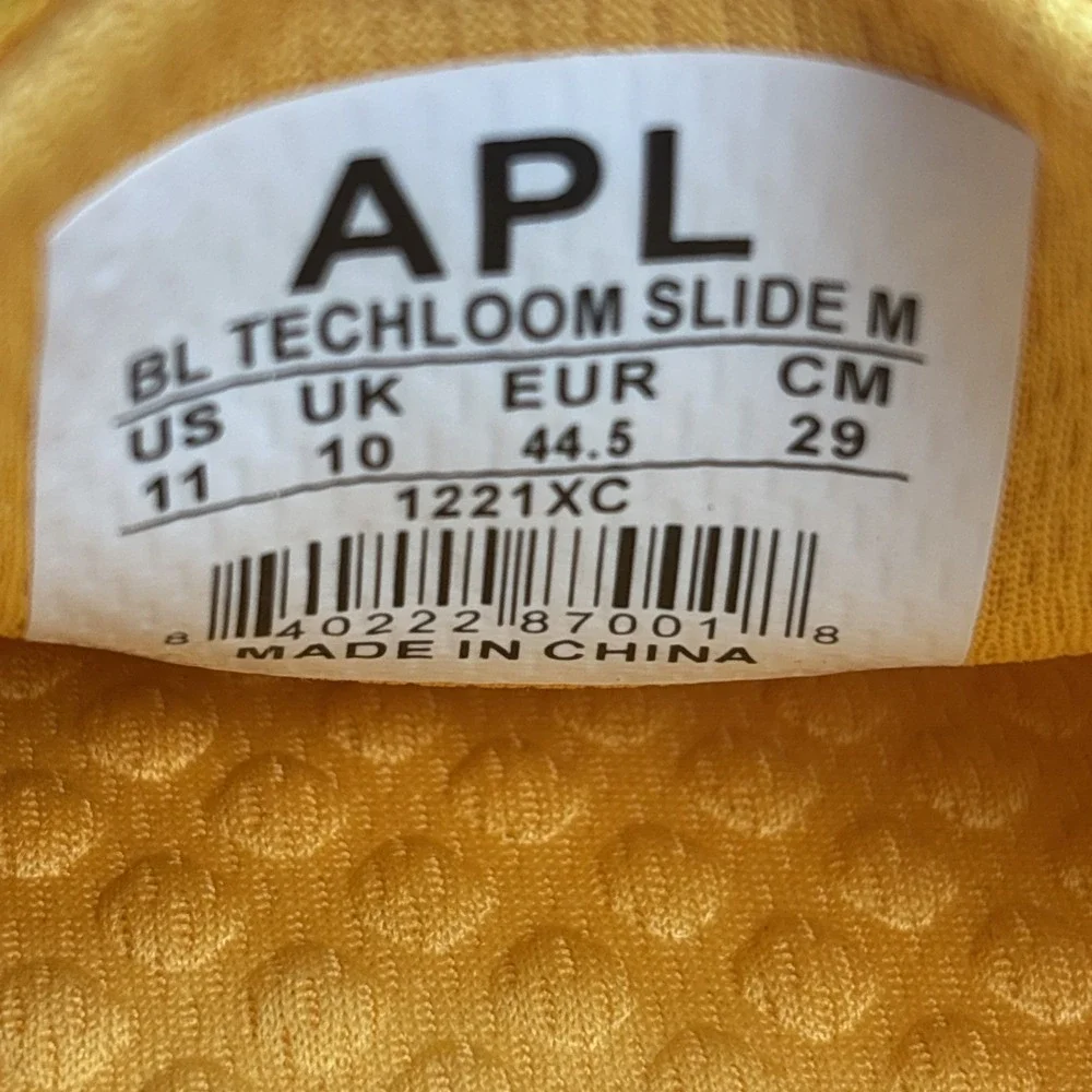 APL Slides Men's 11 BL TechLoom Mango Sandals $130‎ NEW Defect